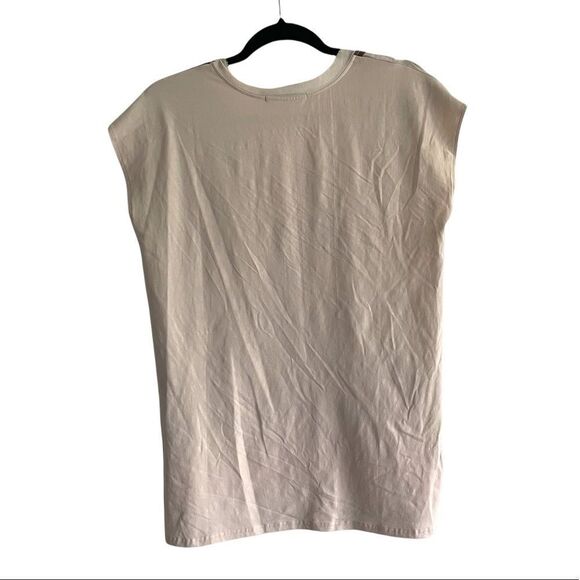 SEVENTY Silk Short Sleeve Crew Neck Blouse Print 4 - Picture 3 of 4